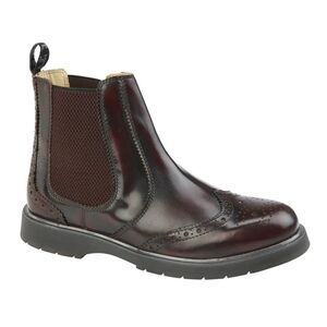 Grafters Mens Leather Chelsea Boots / Burgundy